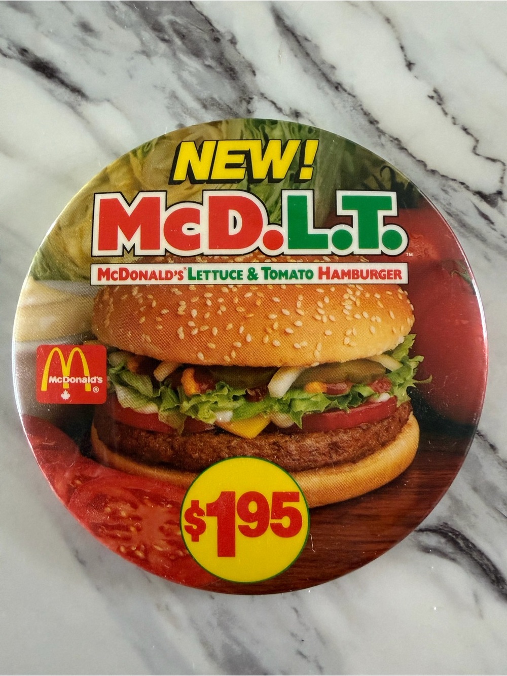 2 for $8 - McD.L.T. Vintage McDonald's Burger Pin - 1980-1990s